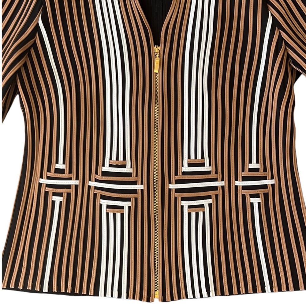Chico's Brown and White Striped Top - Picture 6 of 11